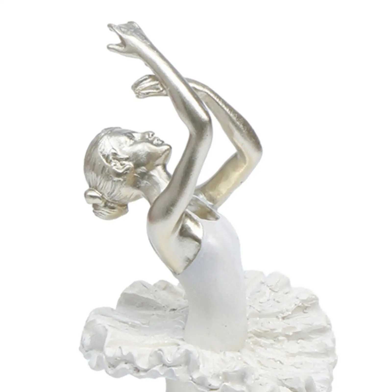 Ballerina Figurine Modern Statuette Ballet Girl Statue Desktop Ornament for Table Centerpiece Shelf Bedroom Bookshelf Home Decor Y250315