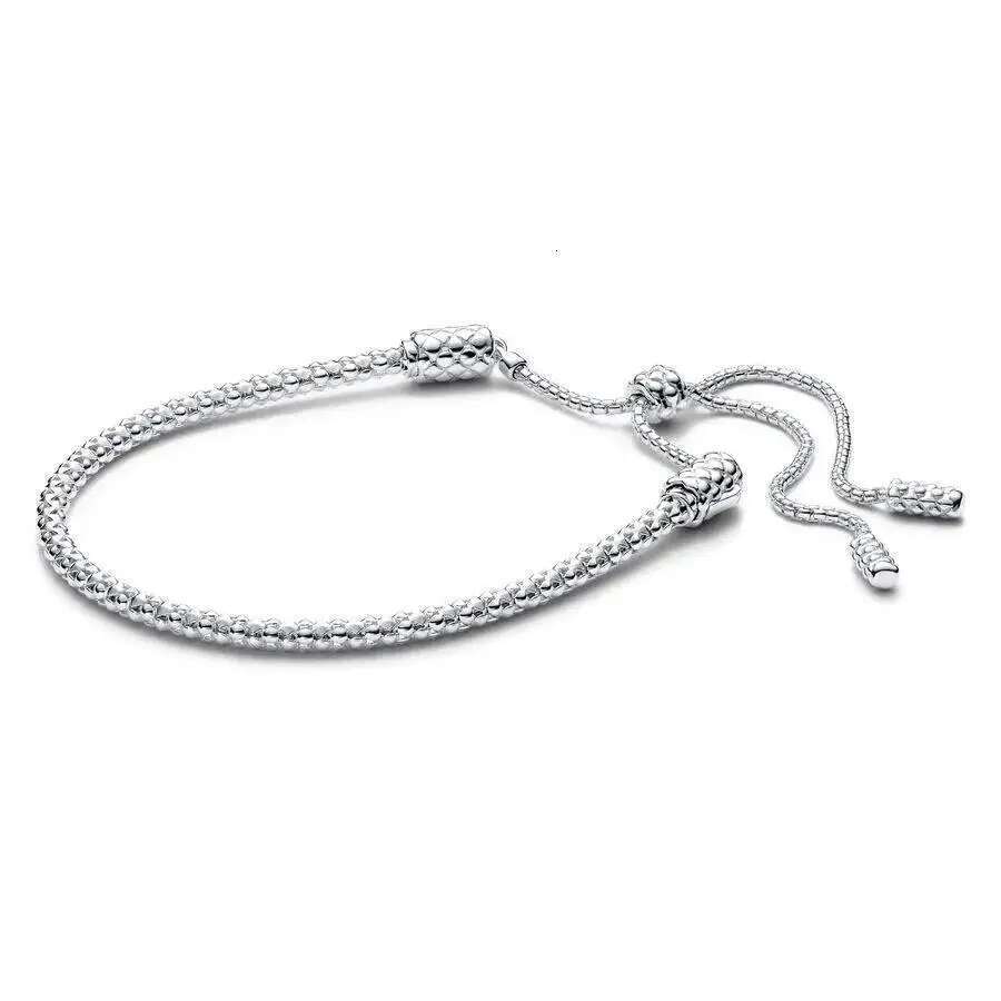2025 Silver Snake Chain Slider Bracelet For Women Fit S925 Snake Jewelry Diy Pendant Charms Bead Birthday Gifts