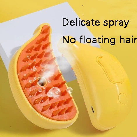 Cat Steam Brush Dog Grooming Comb Pet Hair Remover Steamy Electric Spray Water Puppy Soft Silicone Wet 250312