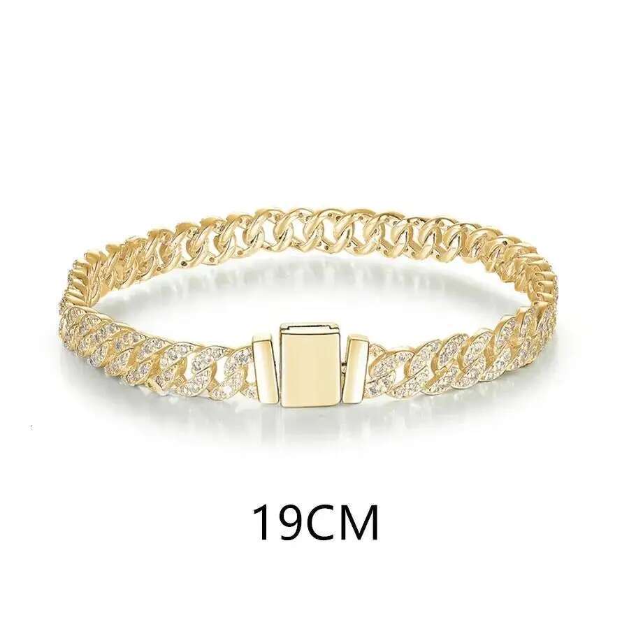 New Shiny Chain Bracelet Necklace Ring Cuban necklace bracelet Jewelry Charm Women's Gift Suitable For Daily Wear