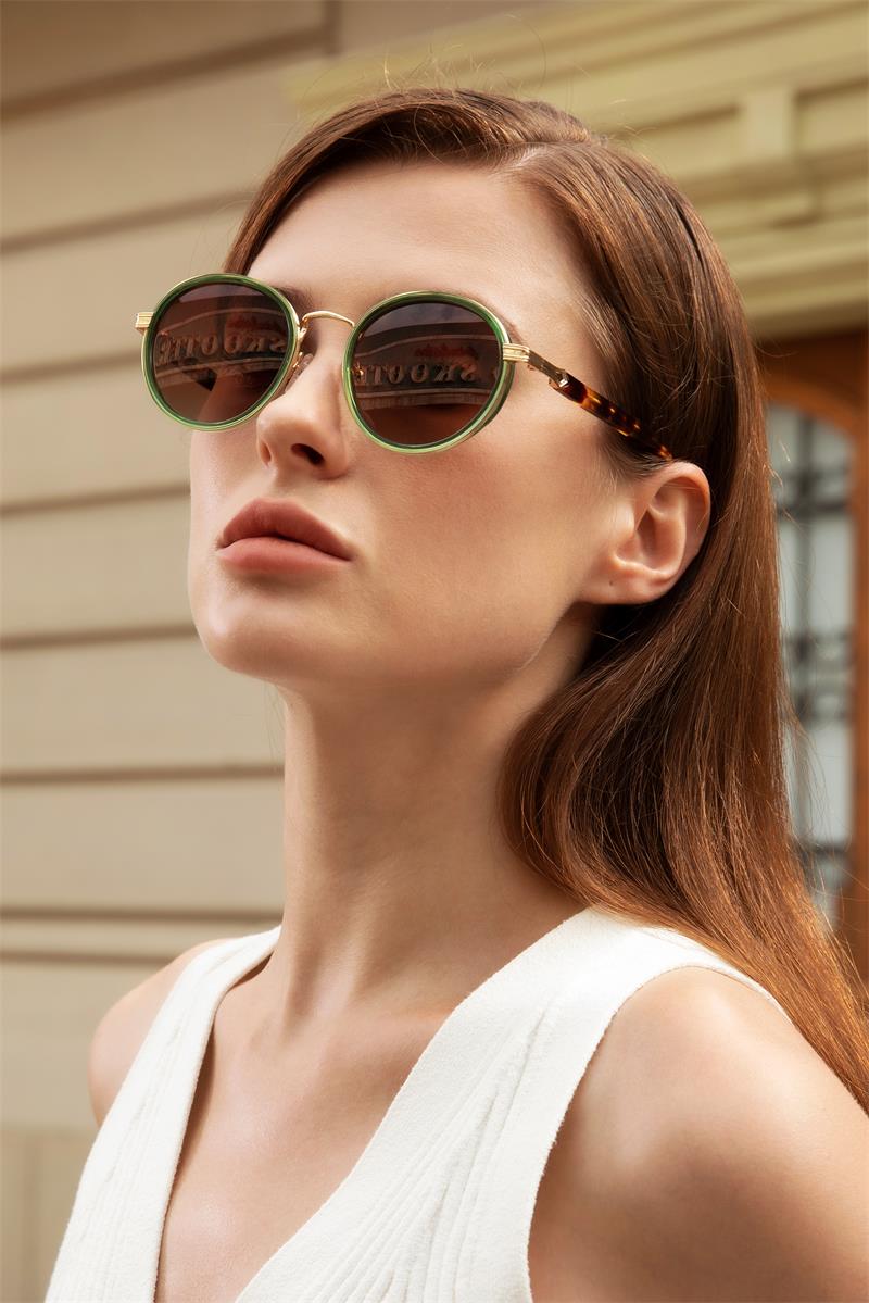 CARFIA Unique Metal Combine Acetate High-End Designer Polarized Womens sun glasses with case