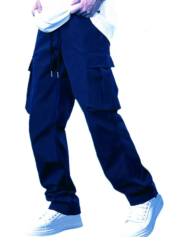 2025 mens workwear pants European and American loose straight casual pocket 250311
