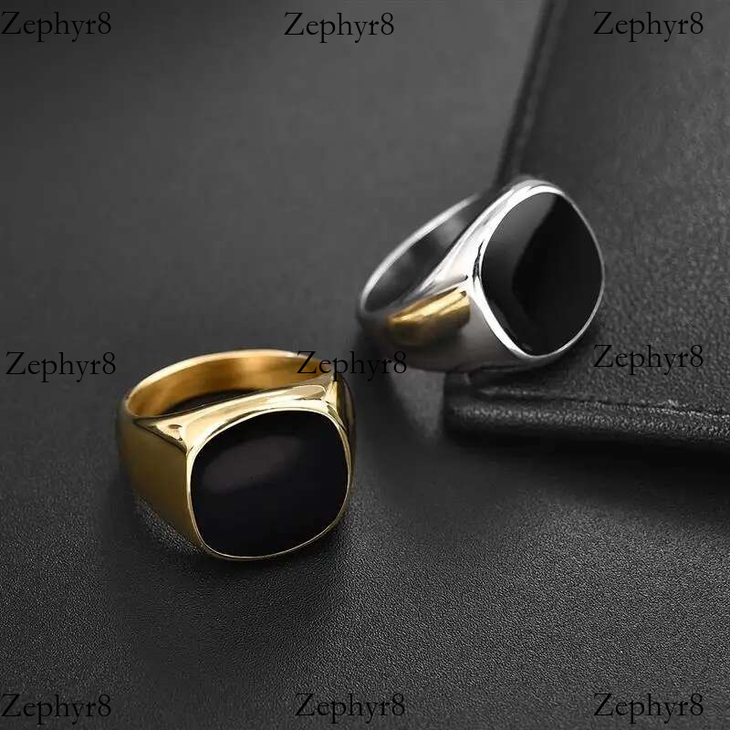 2025 New model Jiayiqi Men's Punk Rock Smooth 316L Stainless Steel Signet Ring For Men Hip Hop Party Jewelry Wholesale Male Wedding Anel