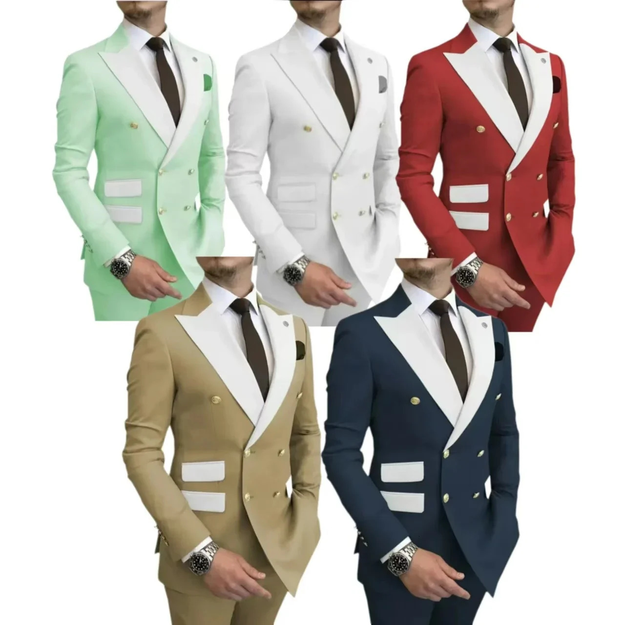 2-piece jacket and pants set elegant mens clothing double-layer used for wedding dresses stage costumes and beauty treatments 250314