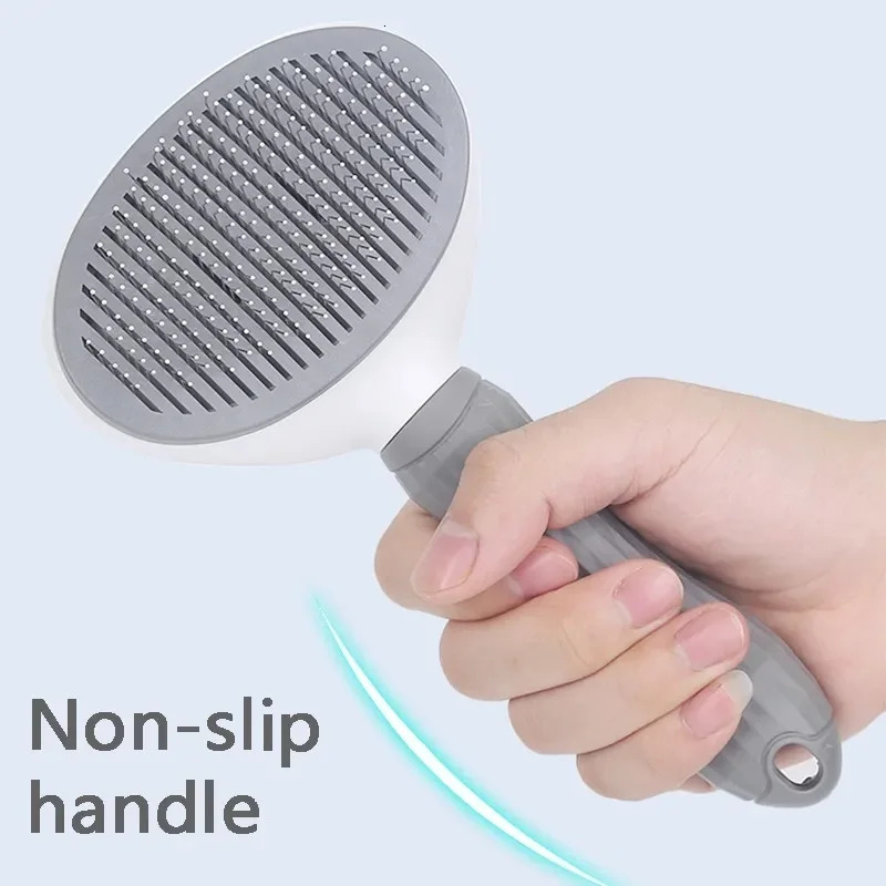 Selfcleaning Pet Hair Remove Comb Cat Slicker Brush Removal For Cats Grooming Brushes Dog Combs Accessories y250312