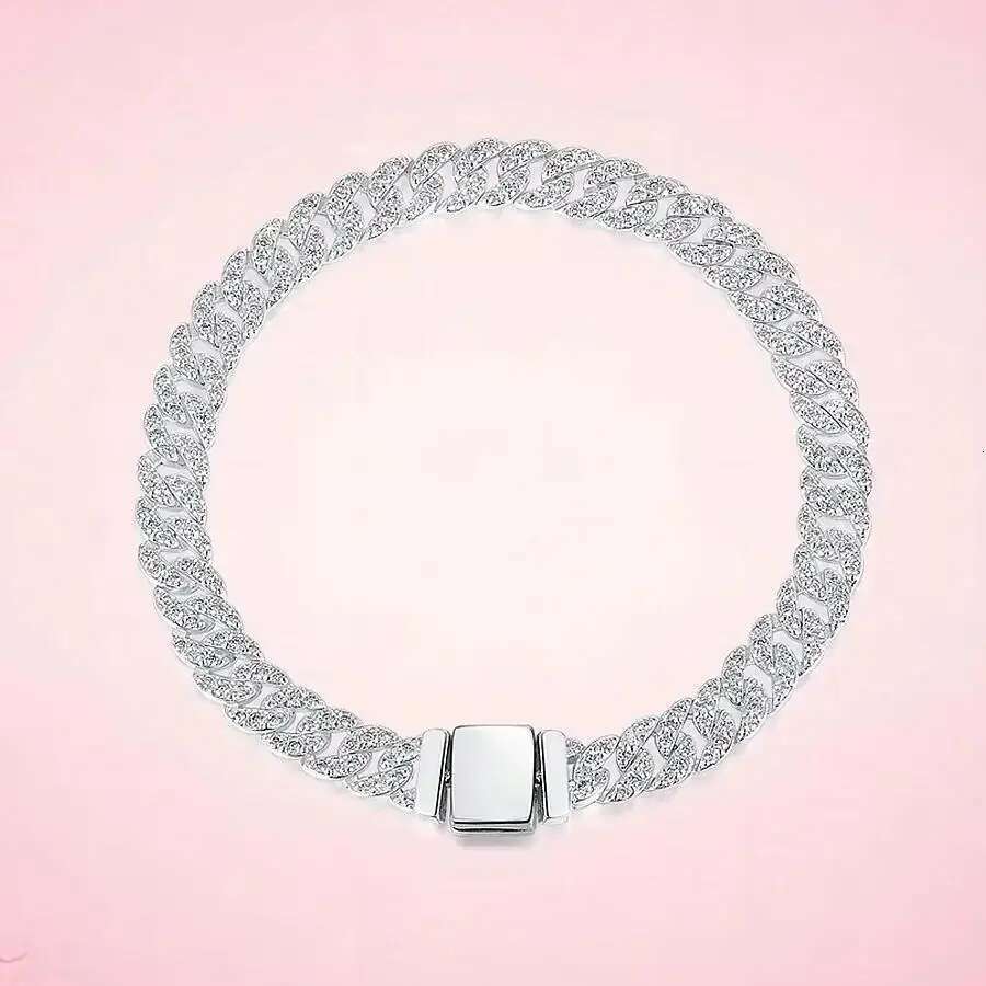 New Shiny Chain Bracelet Necklace Ring Cuban necklace bracelet Jewelry Charm Women's Gift Suitable For Daily Wear