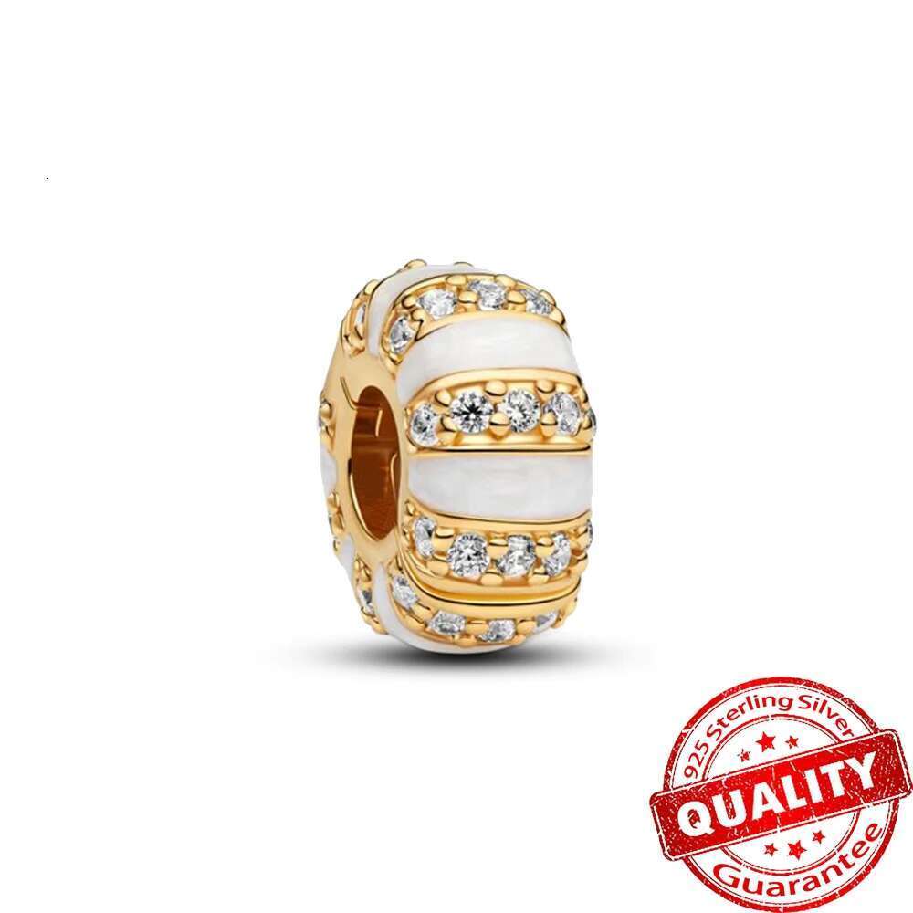 925 Sparking Sterling Silver Gold Charm Happy Birthday Pave Infinity Heart Charms Fit Original Bracelet Women Fine Jewelry