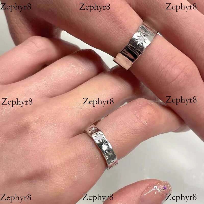 2025 New model Punk Opening Ring Women Couple Y2K Shiny Star Finger Rings Handmade Irregular Design Jewelry Hip Hop Party Accessories