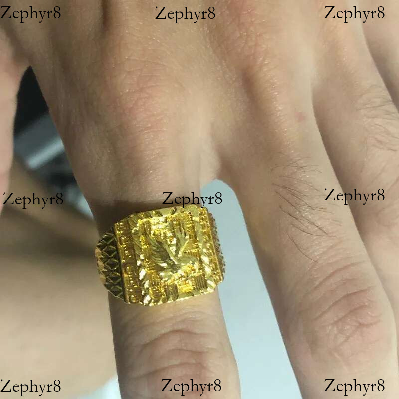 2025 New model girl Punk Rock Eagle Men 's Ring Gold Color Resizeable Finger Jewelry Never Fade