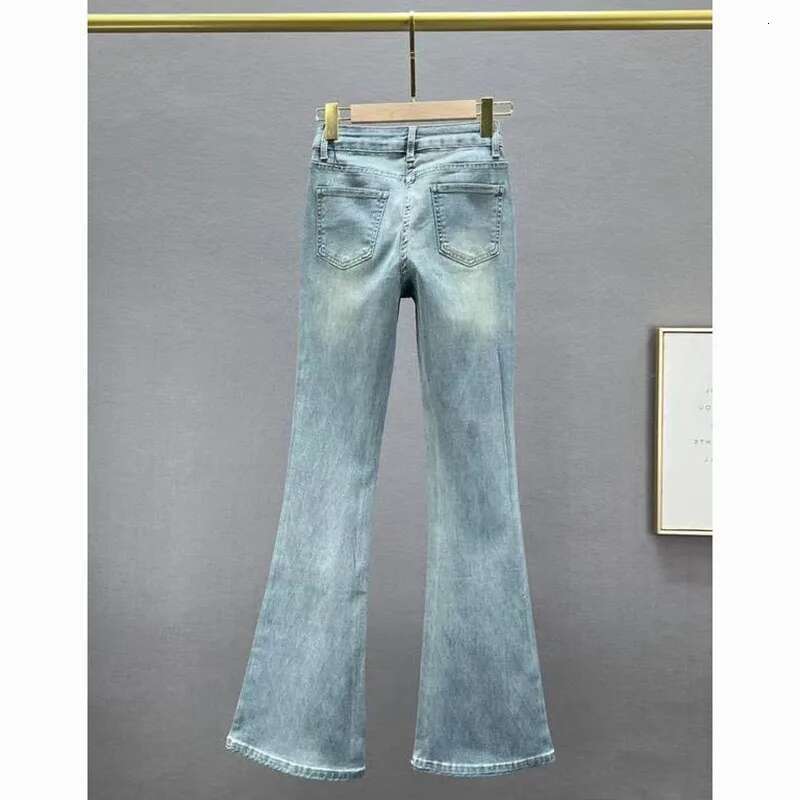 2025 new flared pants for women's designer fashion jeans, new high waisted elastic slim fit pants4