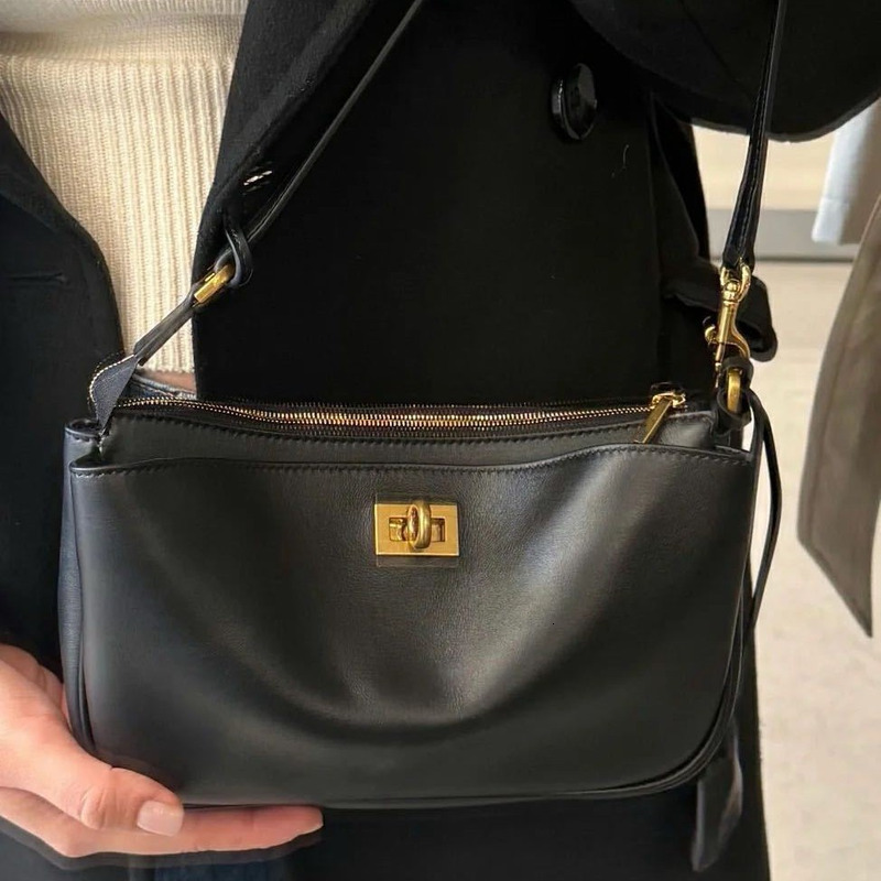 2025 Women's Rodeo Armpit Premium Top Layer Cowhide Mahjong Classic Versatile Single Shoulder Crossbody Bag