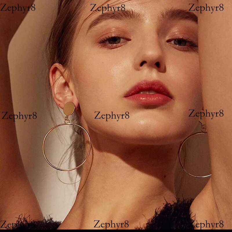 2025 New model Simple Fashion Gold Sier Plated Geometric Round Pierced Clip Earring for No Hole Women Big Hollow Ear Clips Jewelry