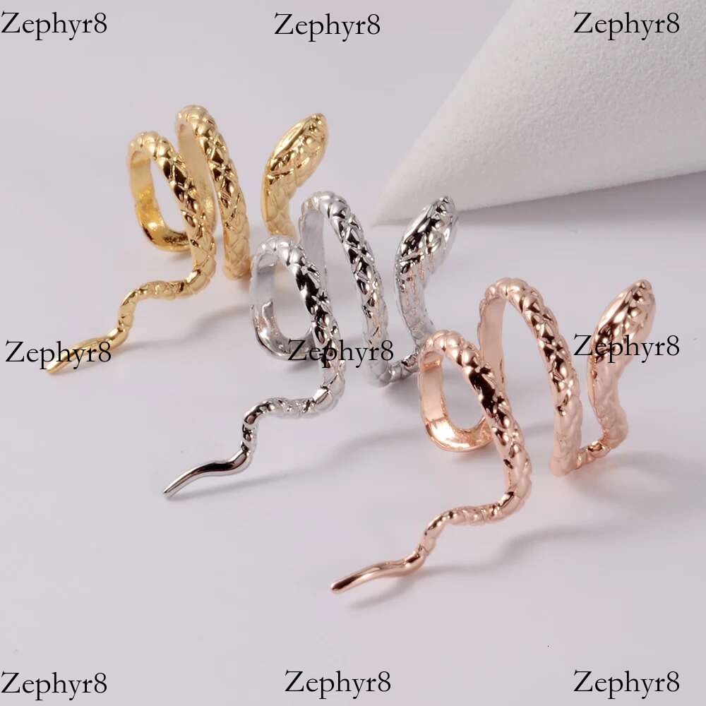 2025 New model 1pcs Snake Earring Clips Without Punk Non Pierced Clip Earrings Cuffs for Women Men Black Fake Ear Piercing Jewelry