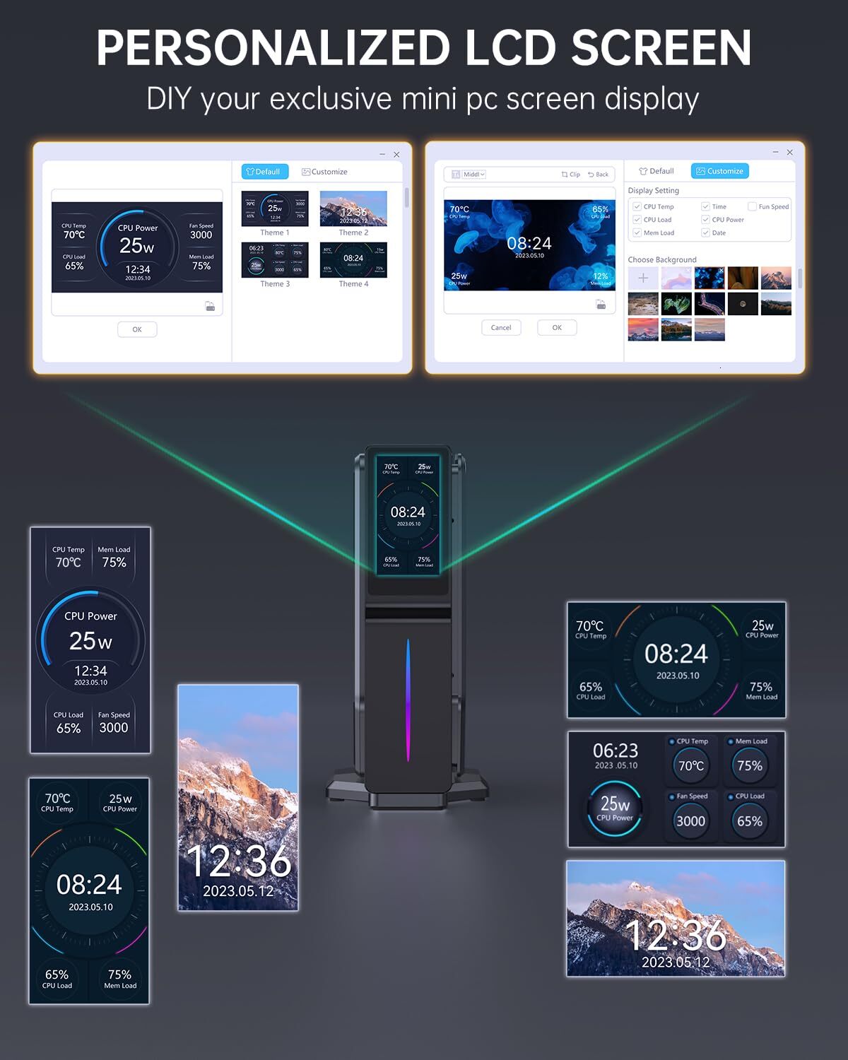 ACEMAGIC S1 Mini PC Gamer Windows 11 Intel 12th Alder Lake N97 DDR4 16GB 512GB WIFI6 Bluetooth 5.2 VGA Gaming Computer