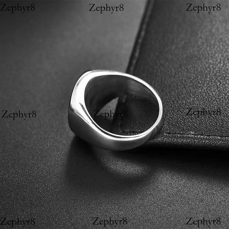 2025 New model Jiayiqi Men's Punk Rock Smooth 316L Stainless Steel Signet Ring For Men Hip Hop Party Jewelry Wholesale Male Wedding Anel