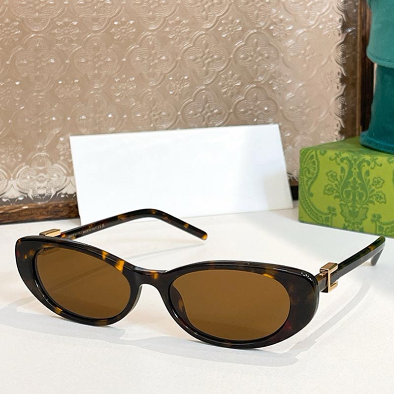 Retro Sunglasses for Women GG1680S Designer Small Frame Cat Eye Sunglasses Crystal Inlaid Agate Frame Anti Radiation Lens Fashion Womens Date Glasses