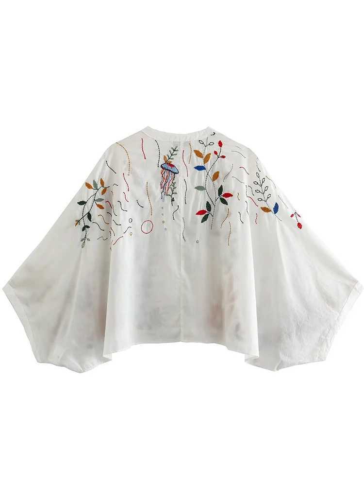 Two Piece Dress Fitting Retro Embroidery Womens Competition Set Dance Costume Party Summer Flower Costume Crop Top Tight Clothes Women Y2503156O5D