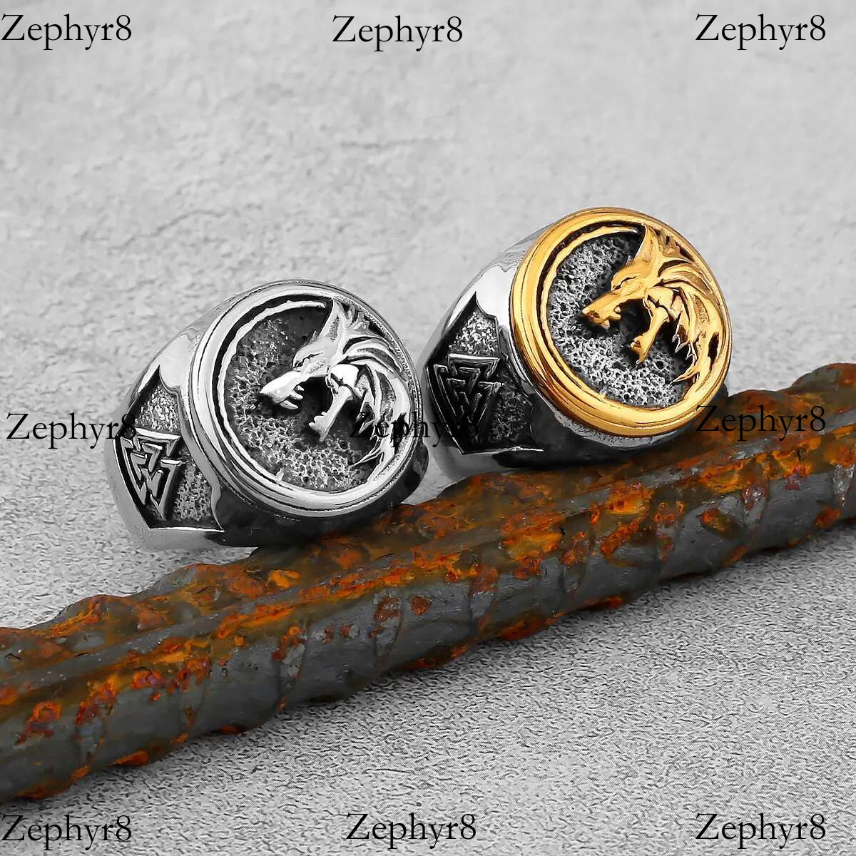 2025 New model Vintage Animal Wolf Head Amulet Viking Men Stainless Steel Teen Nordic Fashion Multi Style Ring Charm Jewelry Gift Unisex