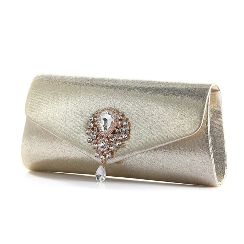 Glitter Evening Clutch Small Purse Crossbody Handbag Wedding Purse with Detachable Chain for Prom Wedding Party 250311
