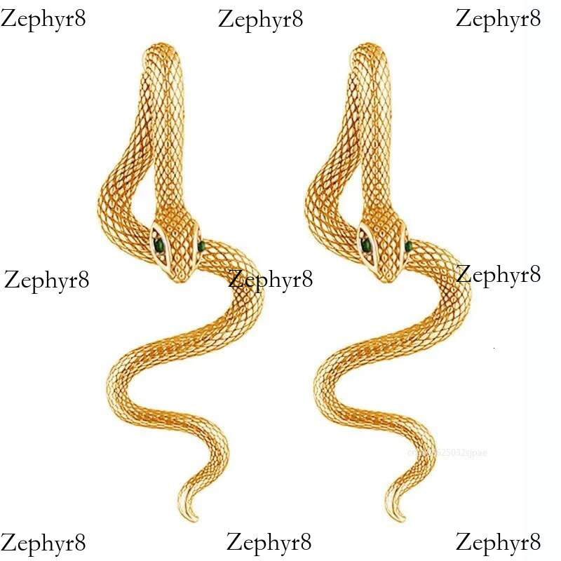 2025 model 2025 New Gothic Shape Hip Hop Punk Detachable Snake Jewelry Long Earrings for Women Girls Men 1Pair