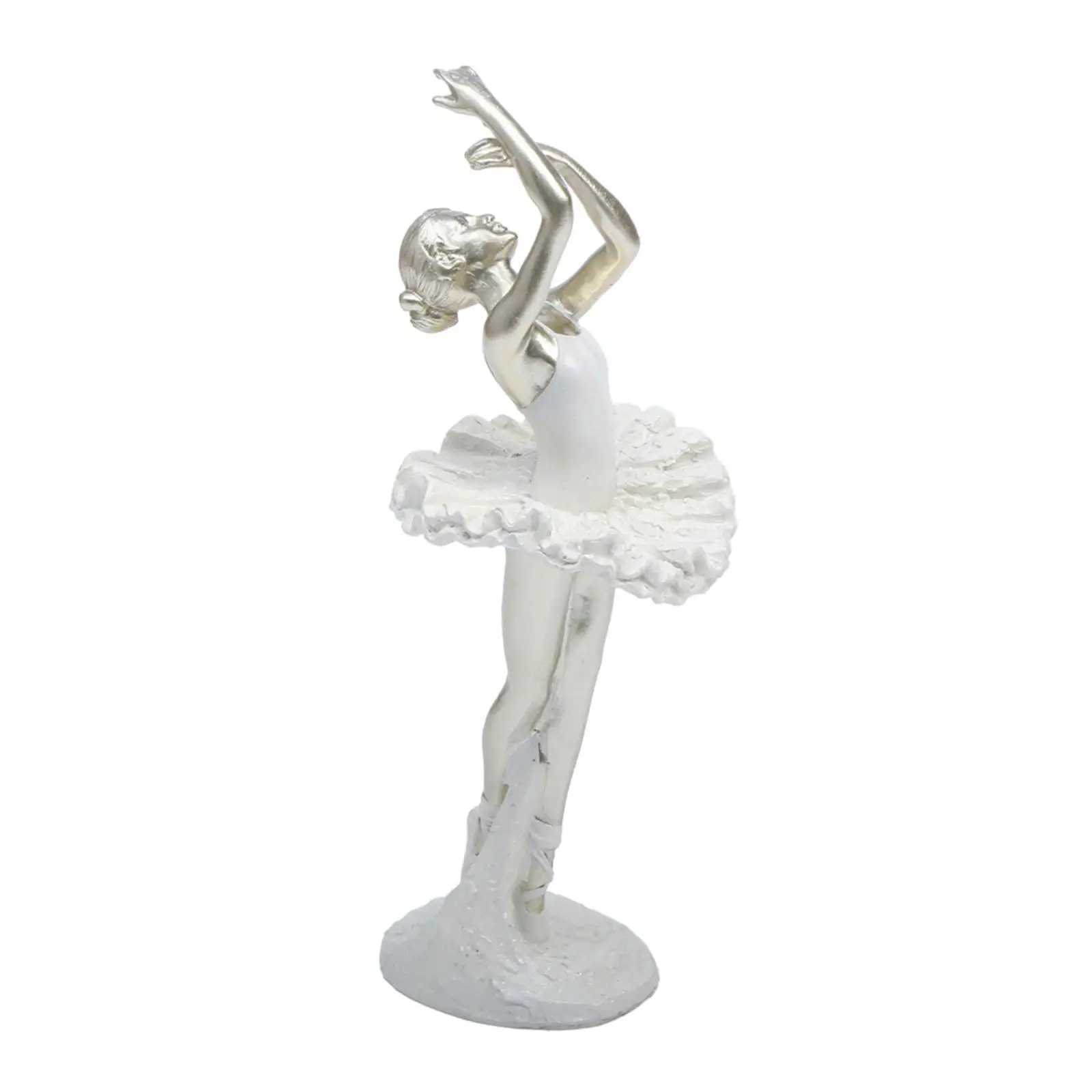 Ballerina Figurine Modern Statuette Ballet Girl Statue Desktop Ornament for Table Centerpiece Shelf Bedroom Bookshelf Home Decor Y250315