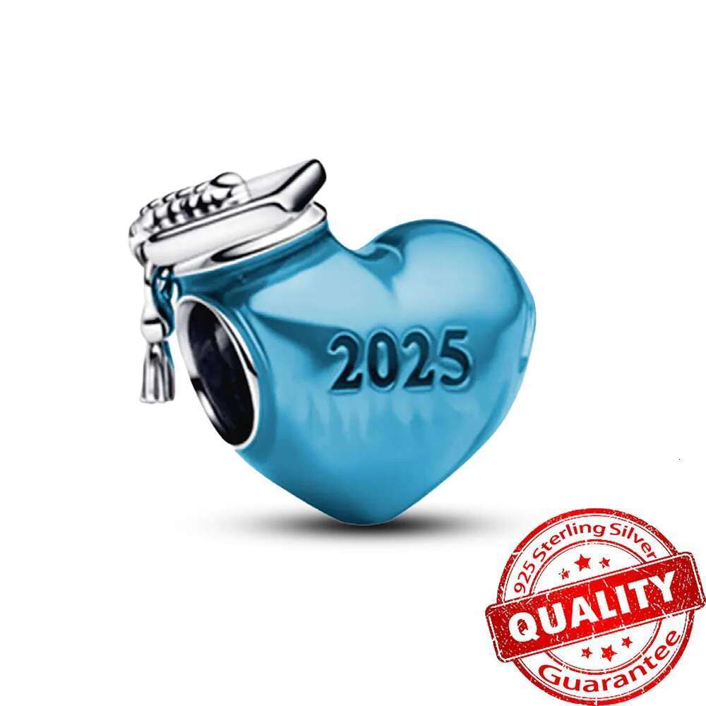 925 Sterling Silver Colorful Series Heart Charm Fit Charms beads Bracelet DIY Jewelry Accessories Heart Beads for mother's day gift wholesale