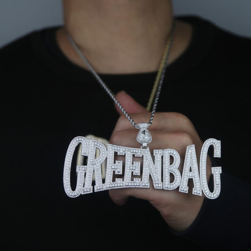 GIA Certified Iced Out Lab Grown Diamond cross collarbone Pendant Men Custom Hip Hop Style 925 Silver Vvs Diamond Chain Pendant Fine Jewelry