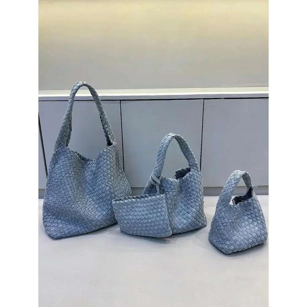 Handmade Denim Weaving Small New Fashionable Versatile Chain Basket Phone Single Shoulder Crossbody Bag Motorcycle Equip