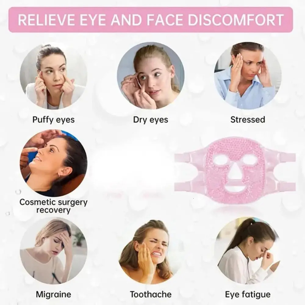 1pc Full Face Massage Ice Compress Can Be Used Repeatedly 250314