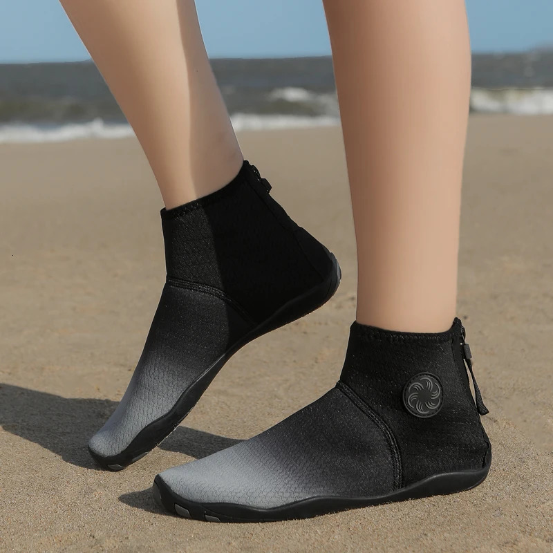 Unisex MidTube Sandproof Seaside Aqua Shoes Couples Vacation Beach Game Men Squat Hard Pull Fitness Shoe Yoga 250304