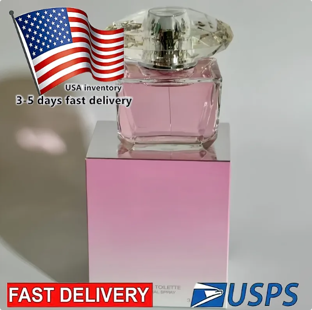 High Quality Women Fragrance 90ml Perfume Crystal Eau De Parfum Long Lasting Time Good Smell EDP Design Brand Woman Lady Perfumes Cologne Body Mist Spray Fast Ship