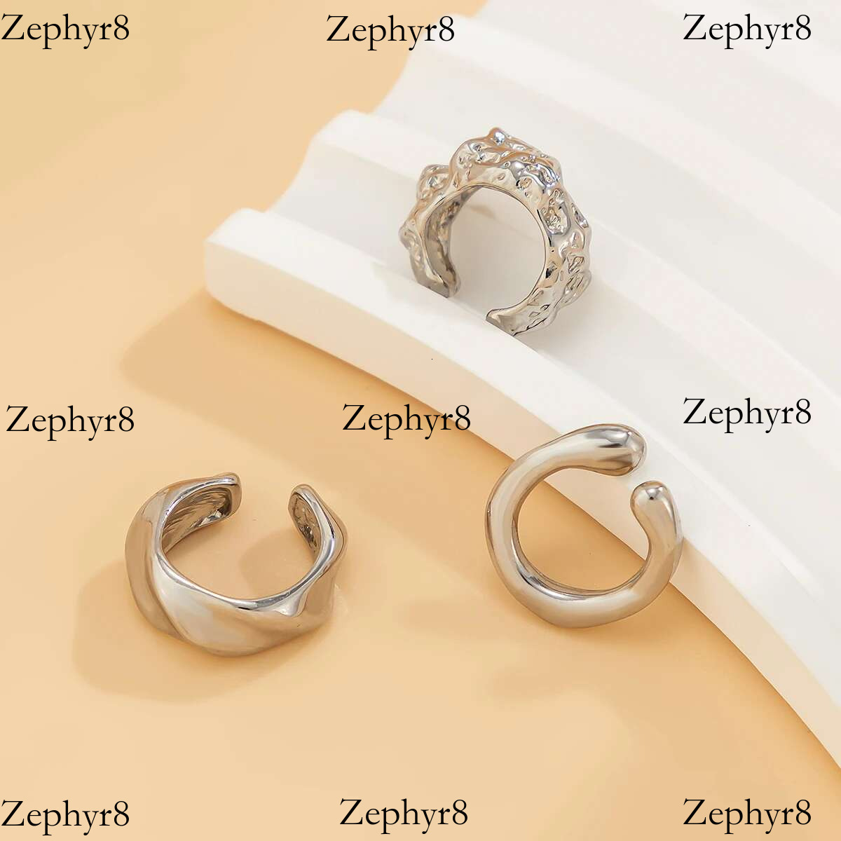 2025 New model 3Pcs/set Metal Chunky No Piercing Clip Geometric Ear Cuff Earrings for Women Ladies Party Girls Y2K Jewelry 2024 Trendy