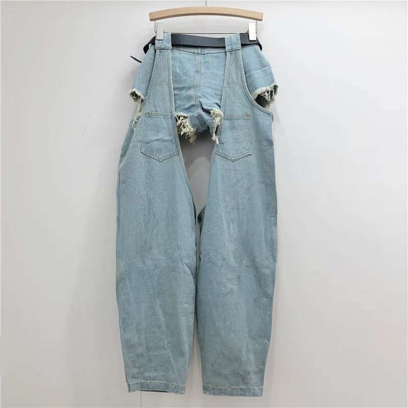 2025 New Fashion Fashion Designer Fashion Strap Jeans Splicing Low Waist Shorts Two Piece Set4