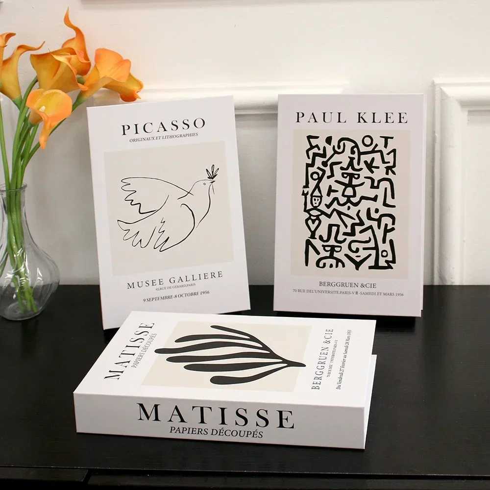 3Pcs Fashion Fake Books Living Room Decoration Designer Books Coffee Table Ornaments Club Hotel Room Villa Prop Books Decoration Y250315