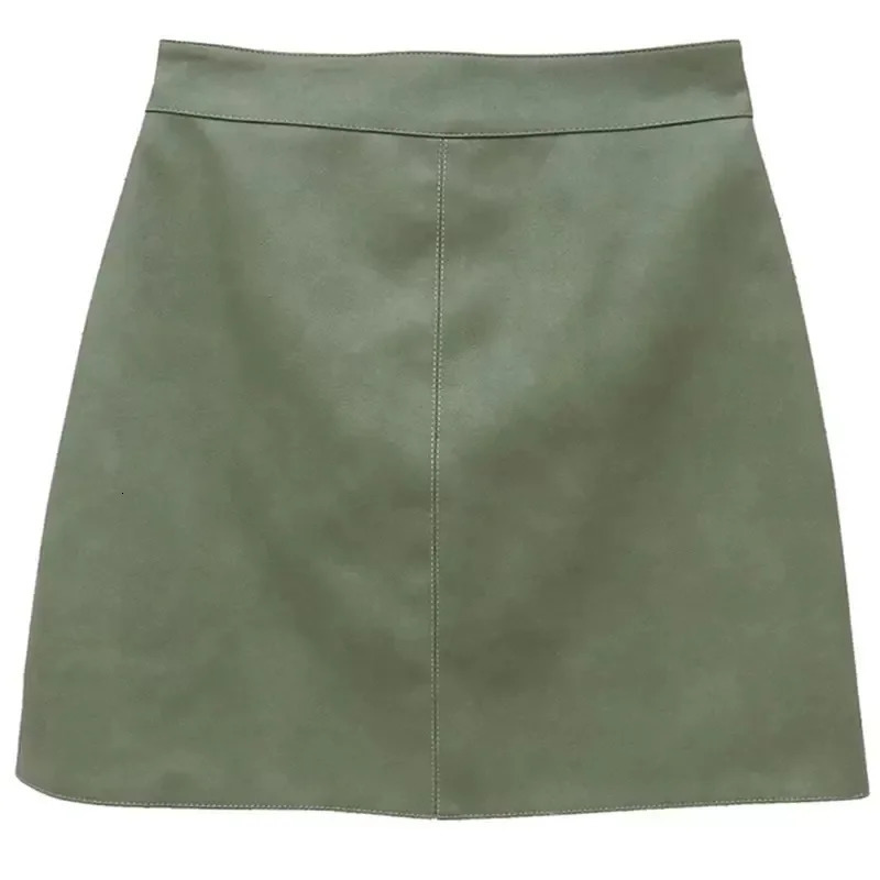 Plus Size Womens Mini PU Leather Skirt Black Bodycon HighWaisted Slimming ALine Spring Autumn AntiExpre 250312