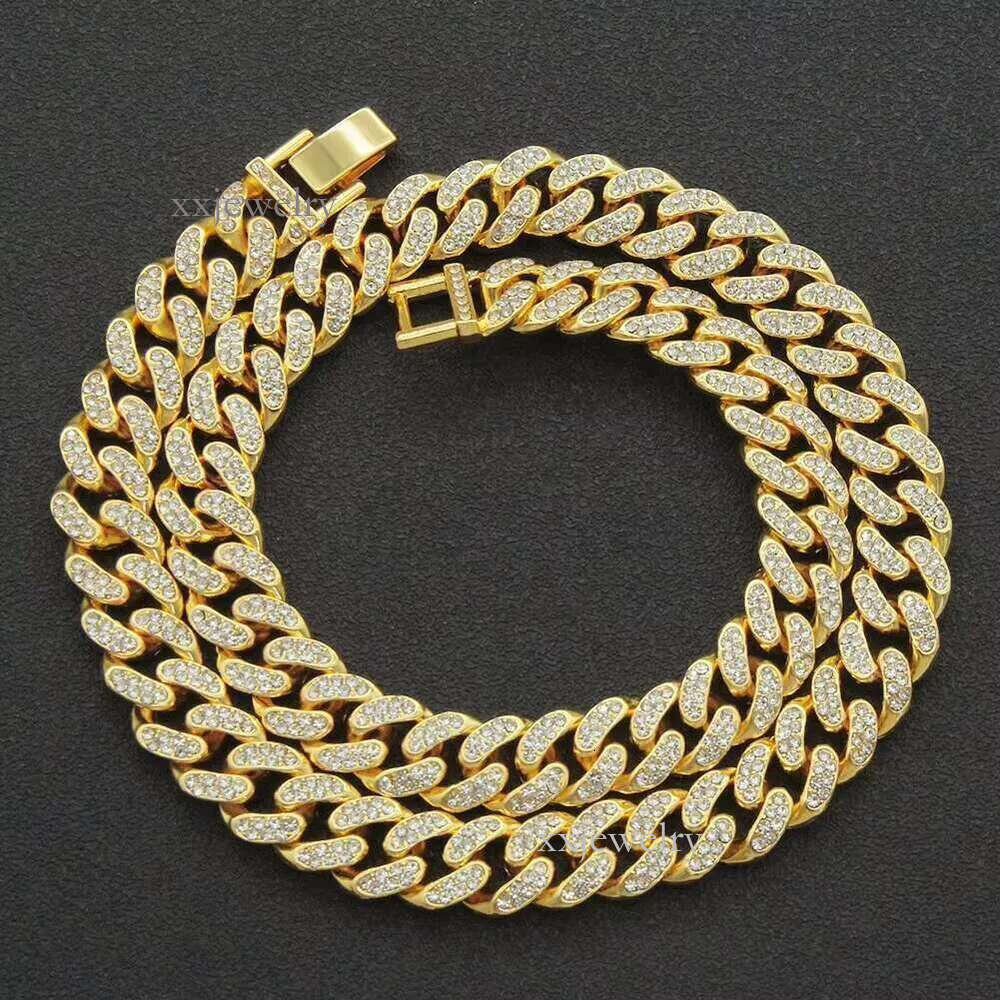 Cadena Cubana Hombre Moissanite Hip Hop Jewelry Gold Sier Men Necklace Cuban k Chain