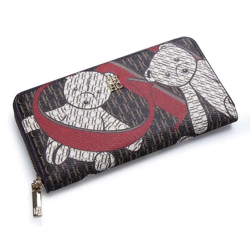 CH Brand Pattern Printing Ladies Fashion Classic Women Small Standard Wallet Pure Color Design Multil