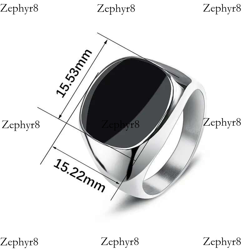 2025 New model Jiayiqi Men's Punk Rock Smooth 316L Stainless Steel Signet Ring For Men Hip Hop Party Jewelry Wholesale Male Wedding Anel