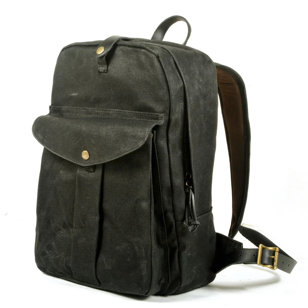 American retro waterproof wax canvas Knapsack mens computer travel school bag outdoor hiking bag hiking backpack 250313