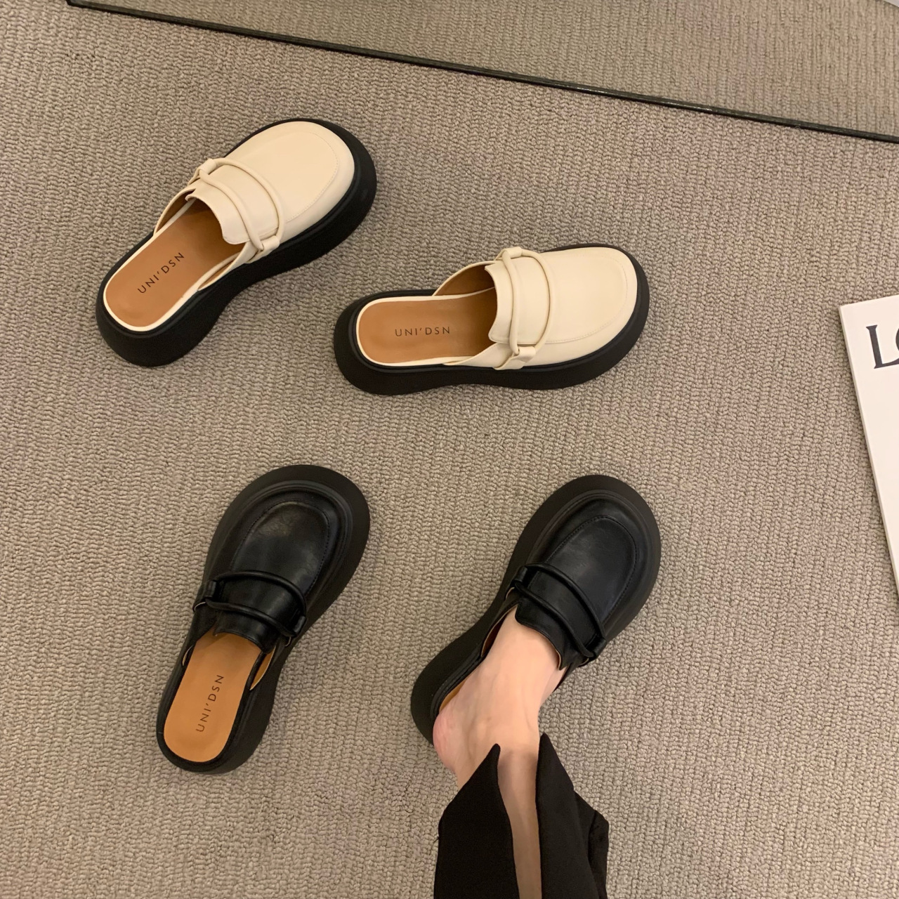 Free shipping sandals women slippers daily travel outdoor comfort casual shoes black beige thick sole