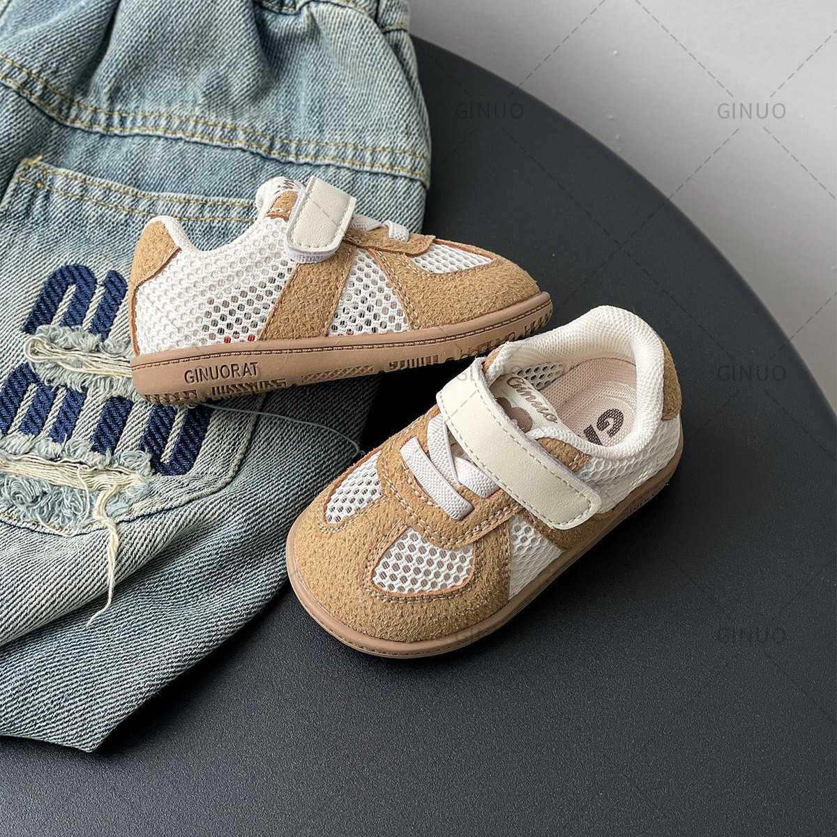 Athletic Outdoor 15-30 Baby spring and summer baby walking shoes soft soled breathable mesh shoes girls board shoes boys sports shoesY25031430JE
