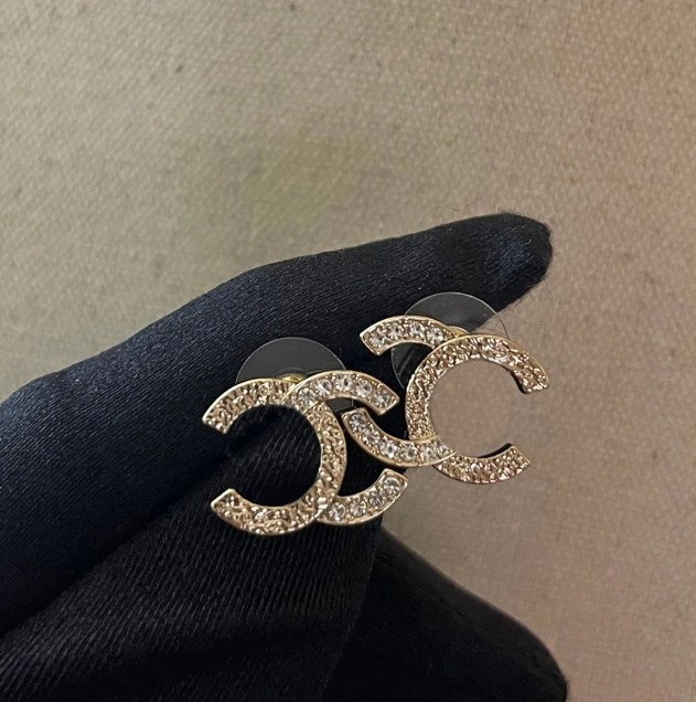 Mini Earrings Stud Designer Woman Jewelry Gold Plated Double Letter Dia Earring Gift