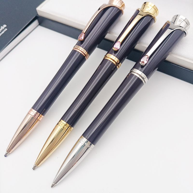 wholesale Luxury Promotion Writing Tool Collection Featuring Grace Kelly Design - Teardrop Diamond Stone Accented Pen Combo