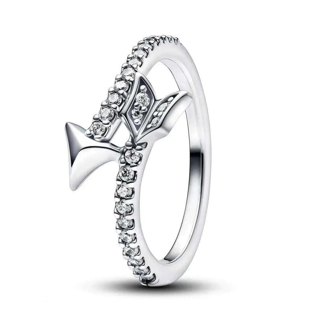 2025 New Sparking Double Heart Pink Bow Ring Suitable For Women DIY Jewelry, Wedding, High Quality Gift