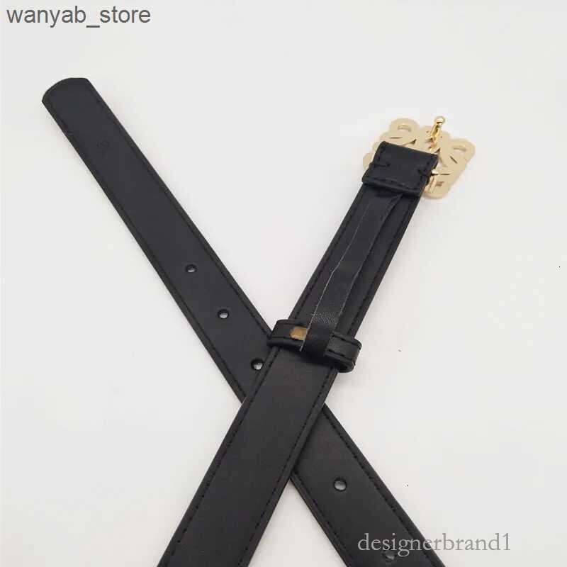 Belts 2024 New Width 2.3 cm Womens Fashion Cow boy Leather Metal Buckle Casual Dress Jeans Belt L240910