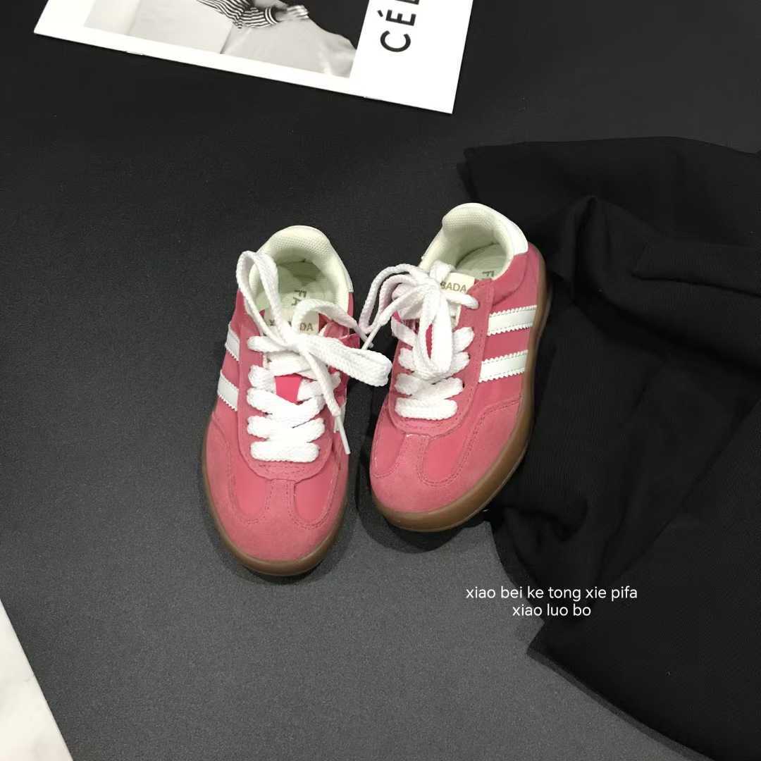 Athletic Outdoor Childrens shoes boys suede candy colored comfortable training shoes 2025 autumn new style girls and students fashionable sports boaY2