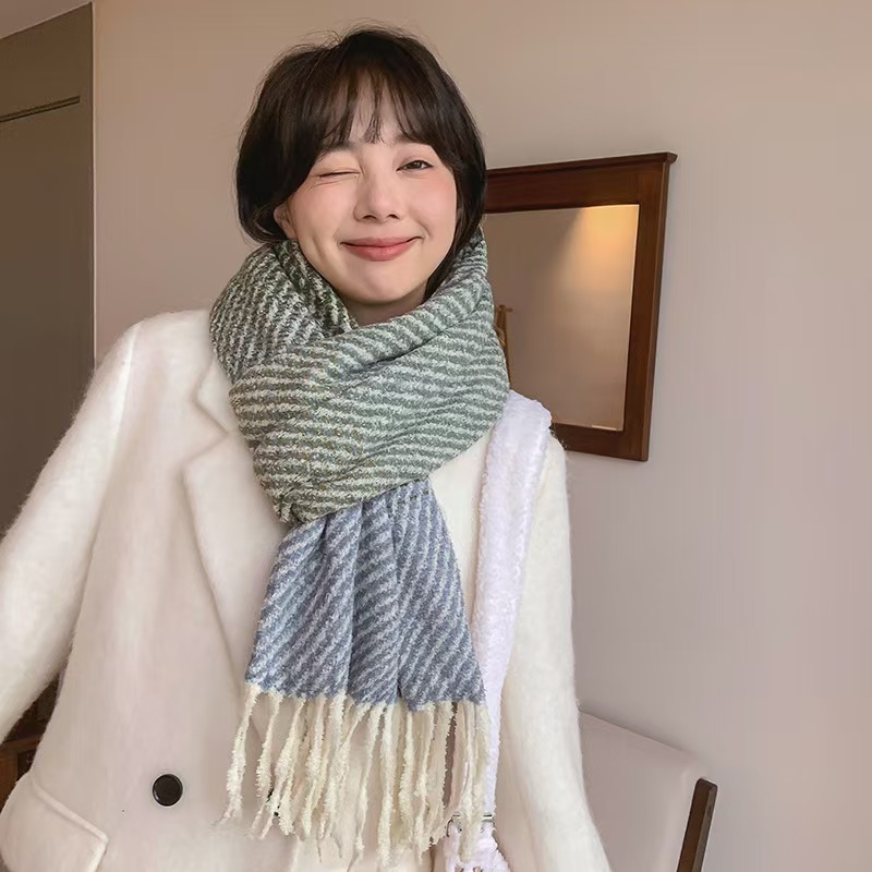 K137 Super soft imitation cashmere scarf for women winter high-end 2024 autumn and winter warm and versatile comfortable scarf Korean version
