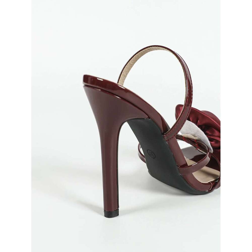 2025 Summer 3D Orchid Decor Women Sandals Round Open Toe Thin Heel Mixed Colors Roman Hight Heels Ladies Dress Shoes 43