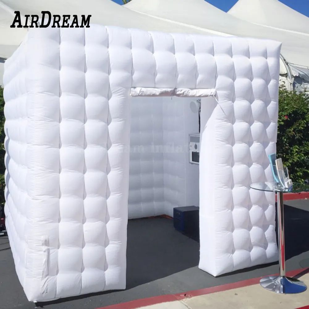 High quality Wholesale The Selfie Portable Inflatable Photo booth Cabin with Full LED Around Cube Photobooth For advertising