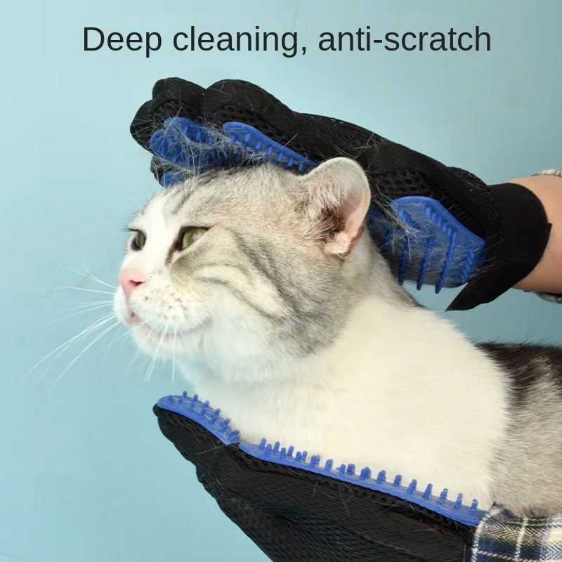 Silicone Pet Grooming Gloves Cats Hair Brush and Comb to Bathe Dogs Cleaning Removal for Dog Animal Use Supplies 250312